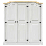 Wardrobe Mexican Pine Corona Range 3 Doors White - Side View