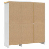 Wardrobe Mexican Pine Corona Range 3 Doors White - 45-Degree Angle