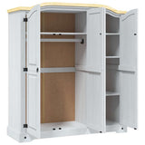 Wardrobe Mexican Pine Corona Range 3 Doors White - Rear View