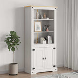 Cupboard Mexican Pine Corona Range White 80x40x170 cm - Side View