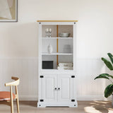 Cupboard Mexican Pine Corona Range White 80x40x170 cm - Top-Down View