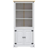 Cupboard Mexican Pine Corona Range White 80x40x170 cm - 45-Degree Angle