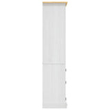 Cupboard Mexican Pine Corona Range White 80x40x170 cm - Close-Up Angle