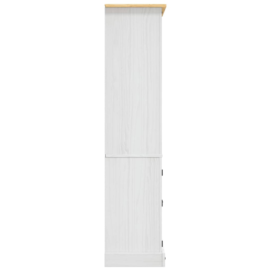 Cupboard Mexican Pine Corona Range White 80x40x170 cm