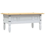 Coffee Table Mexican Pine Corona Range White 100x55x45 cm - Rear View