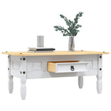 Coffee Table Mexican Pine Corona Range White 100x55x45 cm