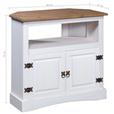 Console Table Mexican Pine Corona Range White 80x43x78 cm - 45-Degree Angle