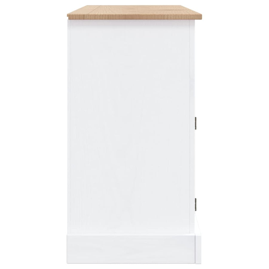 Sideboard Solid Mexican Pinewood Corona Range White 132x43x78 cm