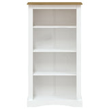4-Tier Bookcase Mexican Pine Corona Range White 80x29x150 cm - Side View