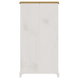 4-Tier Bookcase Mexican Pine Corona Range White 80x29x150 cm - 45-Degree Angle