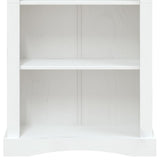 4-Tier Bookcase Mexican Pine Corona Range White 80x29x150 cm - Rear View