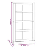 4-Tier Bookcase Mexican Pine Corona Range White 80x29x150 cm - Close-Up Angle