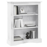 3-Tier Bookcase Mexican Pine Corona Range White 81x29x100 cm - Side View