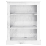 3-Tier Bookcase Mexican Pine Corona Range White 81x29x100 cm - Top-Down View
