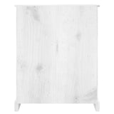 3-Tier Bookcase Mexican Pine Corona Range White 81x29x100 cm