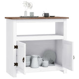TV Cabinet Mexican Pine Corona Range White 80x43x78 cm - Top-Down View