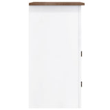 TV Cabinet Mexican Pine Corona Range White 80x43x78 cm - Rear View
