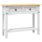 Console Table Mexican Pine Corona Range White 90x34.5x73 cm - Front View