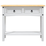 Console Table Mexican Pine Corona Range White 90x34.5x73 cm - Side View