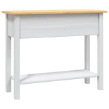 Console Table Mexican Pine Corona Range White 90x34.5x73 cm - Rear View