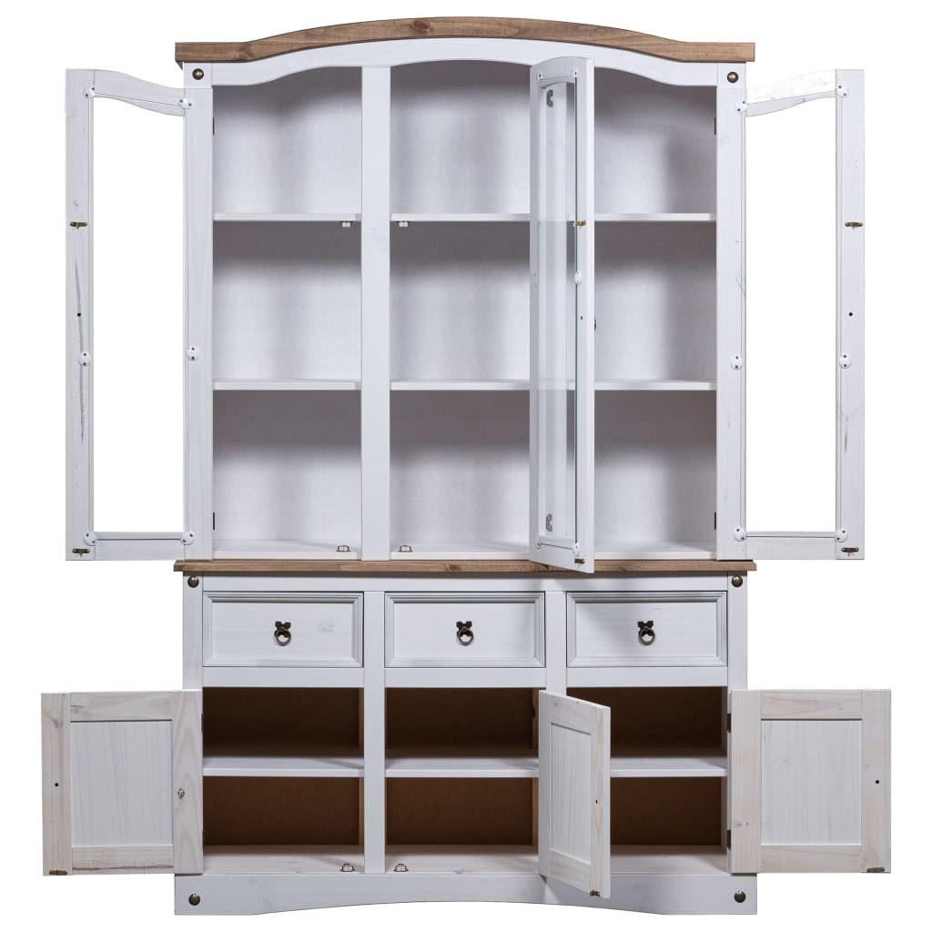 Buffet & Hutch Mexican Pine Corona Range White