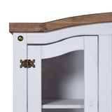 Buffet & Hutch Mexican Pine Corona Range White - 45-Degree Angle