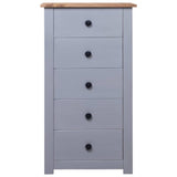 Sideboard Grey 46x40x89 cm Pine Panama Range - Side View