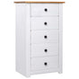 Sideboard White 46x40x89 cm Pine Panama Range