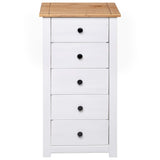 Sideboard White 46x40x89 cm Pine Panama Range - Rear View