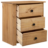 Bedside Cabinet 46x40x57 cm Pinewood Panama Range - Front View