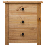 Bedside Cabinet 46x40x57 cm Pinewood Panama Range - Side View
