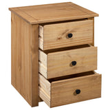 Bedside Cabinet 46x40x57 cm Pinewood Panama Range - Rear View