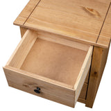 Bedside Cabinet 46x40x57 cm Pinewood Panama Range - Close-Up Angle