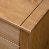Bedside Cabinet 46x40x57 cm Pinewood Panama Range - Low Angle