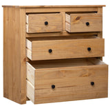 Sideboard 80x40x83 cm Pinewood Panama Range - Front View