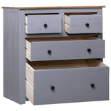 Sideboard Grey 80x40x83 cm Pinewood Panama Range - Front View