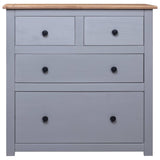 Sideboard Grey 80x40x83 cm Pinewood Panama Range - Side View
