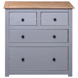 Sideboard Grey 80x40x83 cm Pinewood Panama Range - Rear View