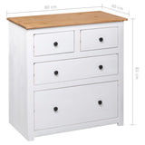 Sideboard White 80x40x83 cm Pinewood Panama Range - Extra Image