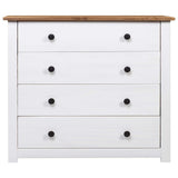 Side Cabinet White 80x40x73 cm Pine Panama Range