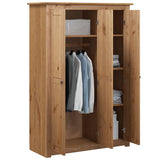 3-Door Wardrobe 118x50x171.5 cm Pine Panama Range - Side View