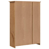3-Door Wardrobe 118x50x171.5 cm Pine Panama Range - Close-Up Angle