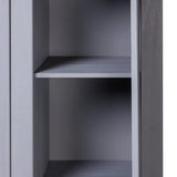 3-Door Wardrobe Grey 118x50x171.5 cm Pine Panama Range - Low Angle