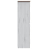 3-Door Wardrobe White 118x50x171.5 cm Pine Panama Range - Rear View