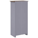 Wardrobe Grey 80x50x171.5 cm Solid Pine Panama Range - Close-Up Angle