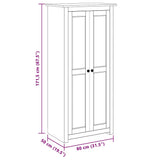 Wardrobe Grey 80x50x171.5 cm Solid Pine Panama Range