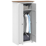 Wardrobe White 80x50x171.5 cm Solid Pine Panama Range - Side View