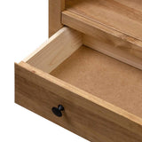 Bookcase 80x35x110 cm Solid Pine Wood Panama Range - Extra Image