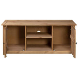 TV Cabinet 120x40x50 cm Solid Pine Wood Panama Range - Rear View