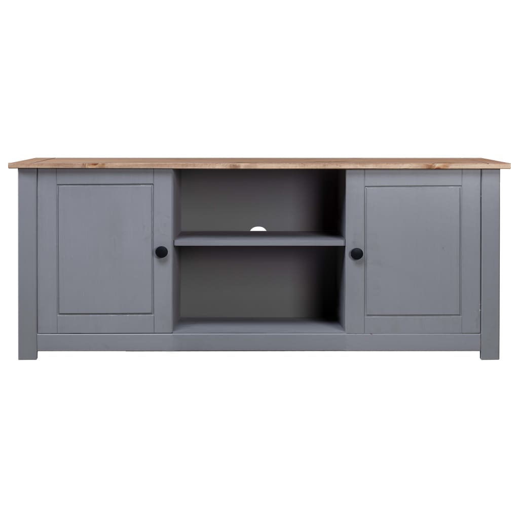 Tv Cabinet Grey 120x40x50 Cm Solid Pine Wood Panama Range
